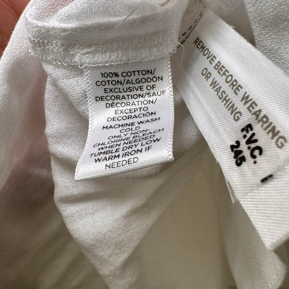 LOFT Top Womens Medium Embroidered Boho Coquette 90s Y2K V Neck Lightweight - Picture 7 of 8